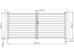 EXPERTLAND Hekjes & Poorten-Draaipoort Van Aluminium B397 X H181 Cm Wit - Nazario