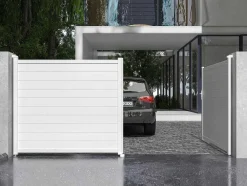 EXPERTLAND Hekjes & Poorten-Draaipoort Van Aluminium B397 X H181 Cm Wit - Nazario