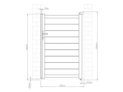 EXPERTLAND Hekjes & Poorten-Draaipoort Van Aluminium Antraciet - L103 X 166 Cm - Nazario