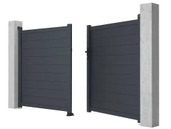 EXPERTLAND Hekjes & Poorten-Draaipoort Van Aluminium Antraciet - L305 X 166 Cm - Nazario