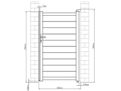 EXPERTLAND Hekjes & Poorten-Draaipoort Van Aluminium L103 X H181 Cm Wit - Nazario