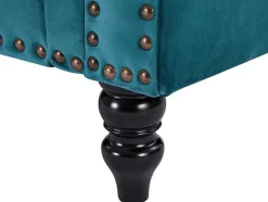 Vente-unique Bankstel 3+2-Drie- En Tweezitsbank Van Blauwgroen Velours Turner