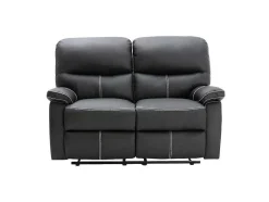 Vente-unique Bankstel 3+2-Drie- En Tweezitsrelaxbank Canby - Kunstleer - Zwart