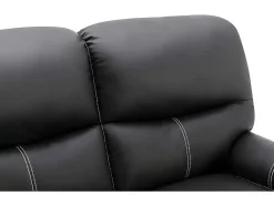 Vente-unique Bankstel 3+2-Drie- En Tweezitsrelaxbank Canby - Kunstleer - Zwart