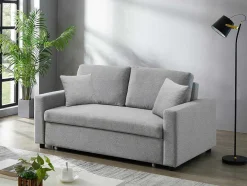 Vente-unique Driezitsbank-Driezits Bedbank Van Stof Inizor - Lichtgrijs