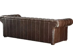 Vente-unique Bankstel 3+2-Driezits- En Tweezitsbank Chesterfield Clotaire Van 100% Leer Met Lived-In Aspect