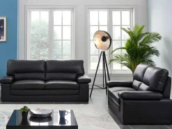 Vente-unique Bankstel 3+2-Driezits- En Tweezitsbank Van Buffelleer Mimas - Zwart