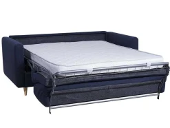 Vente-unique Slaapbank Met Matras-Driezits Express Bedbank Van Stof Ganoa - Antraciet