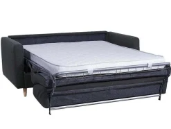 Vente-unique Slaapbank Met Matras-Driezits Express Bedbank Van Stof Ganoa - Antraciet