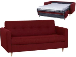 Vente-unique Slaapbank Met Matras-Driezits Express Bedbank Van Stof Ganoa - Antraciet