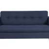 Vente-unique Slaapbank Met Matras-Driezits Express Bedbank Van Stof Ganoa - Blauw