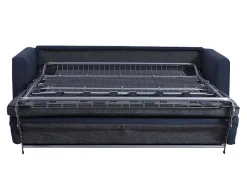 Vente-unique Slaapbank Met Matras-Driezits Express Bedbank Van Stof Ganoa - Blauw