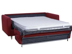 Vente-unique Slaapbank Met Matras-Driezits Express Bedbank Van Stof Ganoa - Blauw