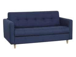 Vente-unique Slaapbank Met Matras-Driezits Express Bedbank Van Stof Ganoa - Blauw