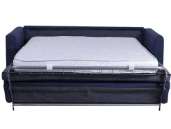 Vente-unique Slaapbank Met Matras-Driezits Express Bedbank Van Stof Ganoa - Blauw