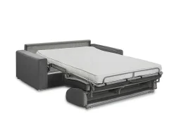 Vente-unique Speciale Modellen Zitbanken & Fauteuils-Driezits Express Bedbank Van Fluweel Calito - Antraciet - Tweepersoonsbed 140 Cm - Matras 14 Cm