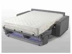 Vente-unique Speciale Modellen Zitbanken & Fauteuils-Driezits Express Bedbank Vizir Van Stof - Grijs - Slaapafmeting 140 Cm - Matras 18 Cm