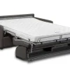 Vente-unique Speciale Modellen Zitbanken & Fauteuils-Driezits Express-Bedbank Van Kunstleer Calife - Grijs - Slaapafmeting 140 Cm