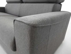Vente-unique Speciale Modellen Zitbanken & Fauteuils-Driezits Express-Bedbank Van Stof Vizir - Grijs - Slaapafmeting 140 Cm