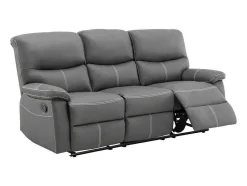 Vente-unique Aanbiedingen: Zitbank & Fauteuil-Driezits Relaxbank In Grijs Kunstleer Canby