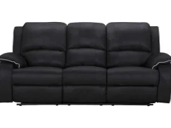 Vente-unique Relaxbanken Met Manuele Relaxfunctie-Driezits Relaxbank Microvezel Hernani - Zwart