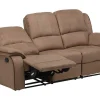 Vente-unique Aanbiedingen: Zitbank & Fauteuil-Driezits Relaxbank Microvezel Hernani - Taupe