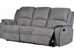 Vente-unique 2En 3-Zitsbank-Driezits Relaxbank Microvezel Hernani - Grijs