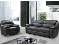 Vente-unique Elektrische Relaxbanken-Driezits Relaxbank Van Leer Arena Ii - Zwart - Elektrisch