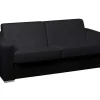 LINEA SOFA Slaapbank Met Matras-Driezits Slaapbank 100% Buffelleer Delectea Ii - Zwart