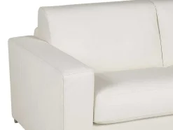 LINEA SOFA Slaapbank Met Matras-Driezits Slaapbank 100% Buffelleer Delectea Ii - Wit