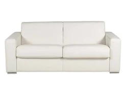 LINEA SOFA Slaapbank Met Matras-Driezits Slaapbank 100% Buffelleer Delectea Ii - Wit