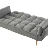 Vente-unique Scandinavisch-Driezits Slaapbank Van Stof Loeline - Gechineerd Grijs