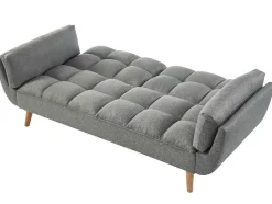 Vente-unique Scandinavisch-Driezits Slaapbank Van Stof Loeline - Gechineerd Grijs