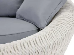 MYLIA Loungeset-Driezits Tuinbank Van Ecru Gevlochten Hars - Whiteheaven