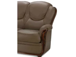 Vente-unique Leren Zitbank-Driezitsbank 100% Buffelleer Adelaide - Zwart