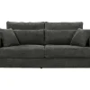 Vente-unique Speciale Modellen Zitbanken & Fauteuils-Driezitsbank In Grijze Teddy Stof - Mondovi