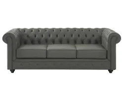 Vente-unique Chesterfield Zitbank-Driezitsbank Van Buffelleer Chesterfield - Grijs