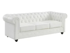 Vente-unique Chesterfield Zitbank-Driezitsbank Van Buffelleer Chesterfield - Wit