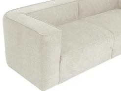 Vente-unique Designer Zitbank-Driezitsbank Van Cremekleurige Stof Acace