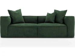 Vente-unique Designer Zitbank-Driezitsbank Van Donkergroene Stof Acace