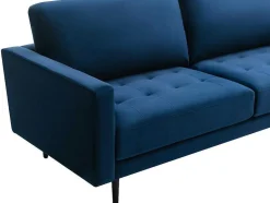 Vente-unique Driezitsbank-Driezitsbank Van Fluweel - Blauw - Estela