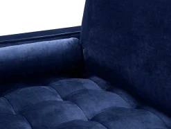 Vente-unique Driezitsbank-Driezitsbank Van Fluweel Fleuet - Donkerblauw