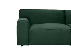 Vente-unique Stoffen Zitbank-Driezitsbank Van Groen Velours Otrano
