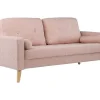 Vente-unique Scandinavisch-Driezitsbank Van Stof Met Woleffect Tatum - Roze
