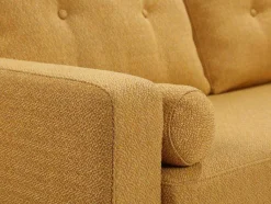 Vente-unique Scandinavisch-Driezitsbank Van Stof Met Woleffect Tatum - Geel