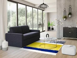 Vente-unique 2En 3-Zitsbank-Driezits-Expressbedbank Van Stof Tomaka - Antraciet