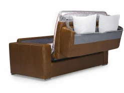 LINEA SOFA Slaapbank Met Matras-Driezits-Slaapbank 100% Buffelleer Delectea Ii - Kleur: Vintage Karamel