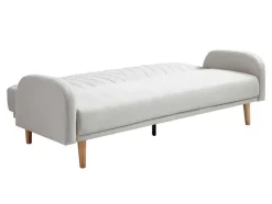 Vente-unique Scandinavisch-Driezitsslaapbank Van Cremekleurige Stof Venafra