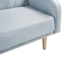 Vente-unique Scandinavisch-Driezitsslaapbank Van Lichtblauwe Stof Venafra