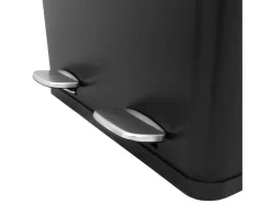 Monstershop Keukenaccessoire En -Opbergruimte-Dubbele Pedaalemmer 60 L - Zwart